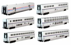 Kato 101789 N Scale Amtrak Superliner Phase VI 6-Unit Bookcase Set