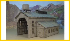 Rslaserkits 2004B HO Scale Single Stall Engine House Without Doors