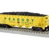 Lionel 2219323 S Scale Peabody Coal 3 Bay Hopper #6943
