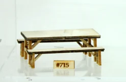 Banta Modelworks 715 O Scale Mess Hall Table And Bench