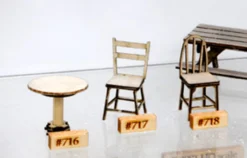 Banta Modelworks 717 O Scale Square Back Chairs