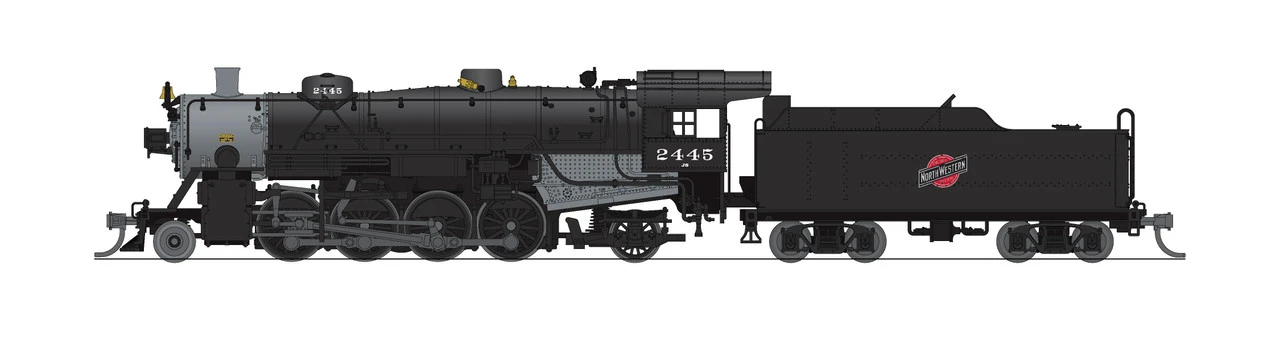 Broadway Ltd 7854 N Scale CNW USRA Light Mikado Steam Locomotive #2445 3 Broadway Ltd 7854 N Scale CNW USRA Light Mikado Steam Locomotive #2445 - Image 3