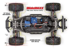 Traxxas Maxx With Widemaxx 1/10 4wd Brushless Electric Monster Truck W/ TQi 2.4GHz Radio System, Green -Rc Toys & Trains 89086 4 WideMaxx Chassis Diagram 99622.1639841270