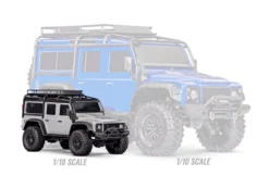Traxxas TRX-4M 1/18 Scale Land Rover Defender RTR, Silver -Rc Toys & Trains 97054 1 defender size comparison 3qtr detail 64815.1663081855