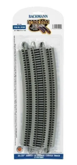 Bachmann 44504 HO Scale 33.25" Radius 18 Degree Curved Track -Rc Toys & Trains bac44504 bachmann 44504 ho scale e z track 3325 radius 18 degree curved track 5 card 774161831 02161.1609689796