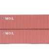 Jacksonville 405143 N Scale MOL Initials Brown Containers (2)