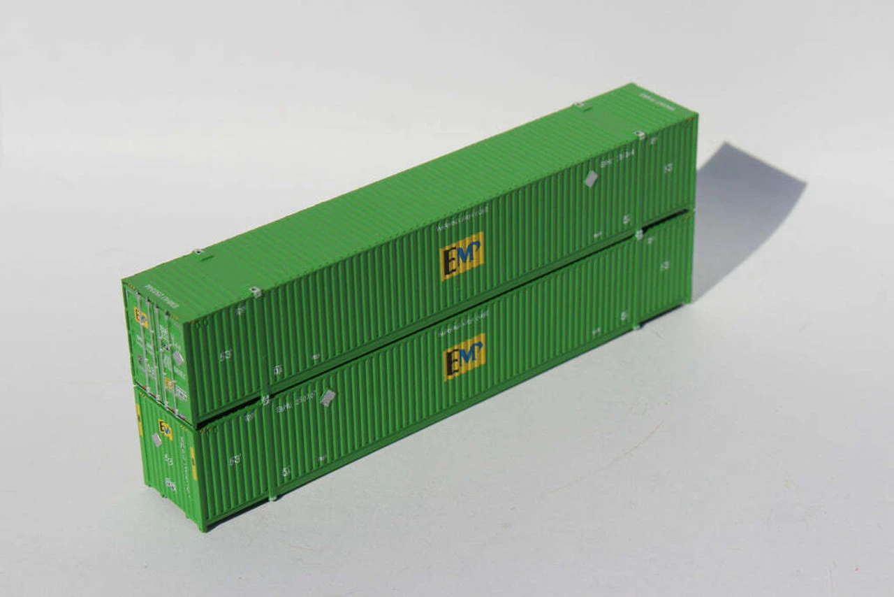 Jacksonville Terminal 537026 N Scale EMP 53' High Cube Corrugated Containers (2) 3 Jacksonville Terminal 537026 N Scale EMP 53' High Cube Corrugated Containers (2) - Image 3