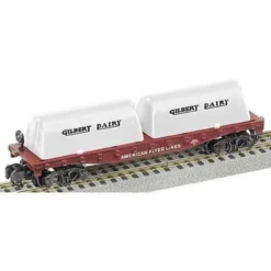 Lionel 48576 S Scale American Flyer Flatcar With Gilbert Dairy Milk Containers -Rc Toys & Trains lnl48576 lionel lnl648576 s af flat w milk containers gilbert dairy 778009331 80838.1609769688