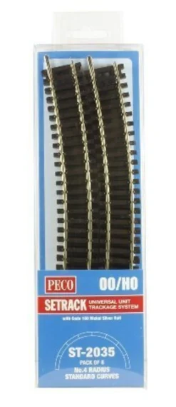 Peco ST-2035 HO Scale #4 RADIUS CURVE